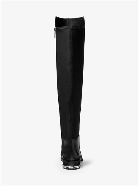 michael kors sabrina flat bootie|Sabrina Stretch Leather Boot .